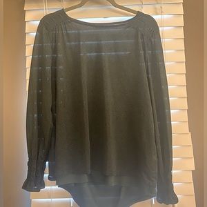 Green sheer blouse size XL